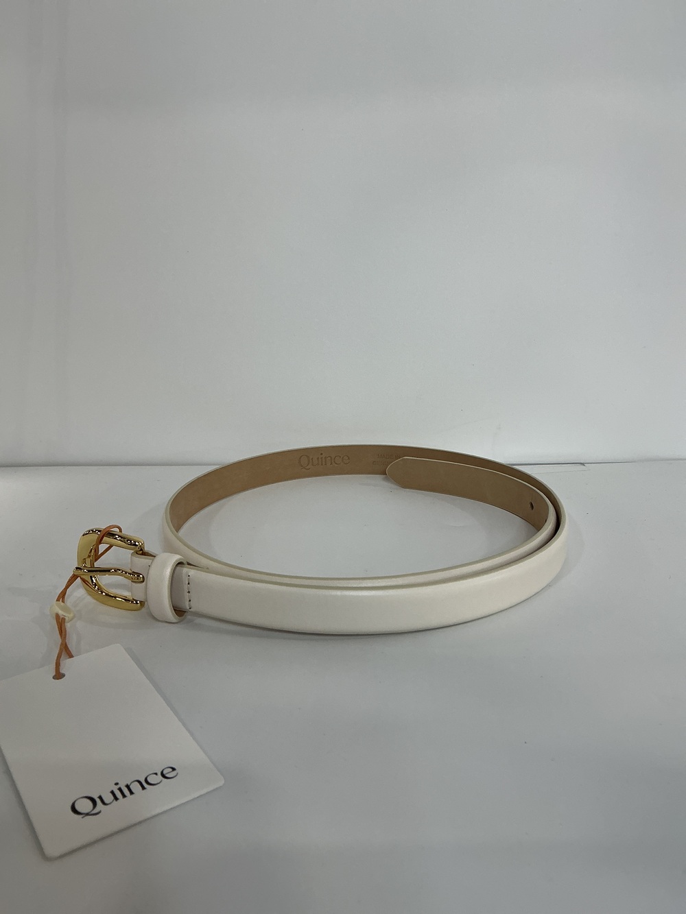 Sofia European Leather Skinny Belt